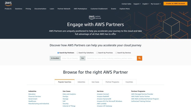 AWS Partner Solutions Finder (AWS MSP program)