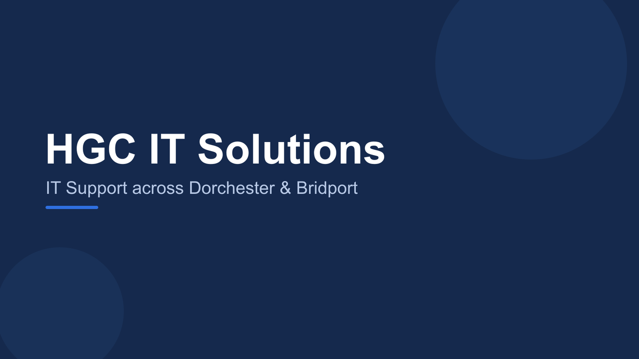 HGC IT Solutions — IT support across Dorchester and Bridport